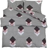 vidaXL Bettwäsche-Set Grau 140x200 cm Baumwolle
