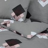 vidaXL Bettwäsche-Set Grau 140x200 cm Baumwolle