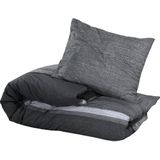 Bettwäsche-Set Dunkelgrau 155x220 cm Baumwolle Vidaxl