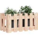 vidaXL Pflanzkübel Lattenzaun-Design 60x30x30 cm Massivholz Kiefer