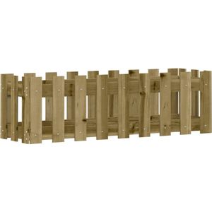 vidaXL Plantenbak verhoogd hekontwerp 100x30x30 cm geïmpregneerd hout