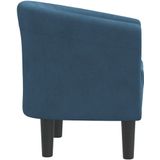 vidaXL Kuipstoel fluweel donkerblauw