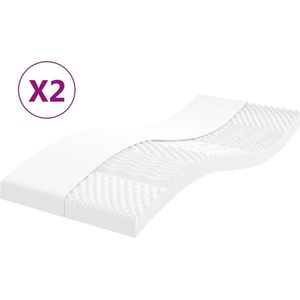 Schaumstoffmatratzen 2 Stk. 80x200 cm 7-Zonen Härtegrad 20 ild Vidaxl