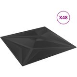 vidaXL 48 st Wandpanelen ster 12 m² 50x50 cm XPS wit