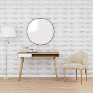 VidaXL 12 st wandpanelen steen 3 m² 50x50 cm xps wit