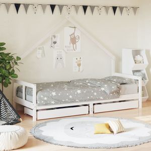 vidaXL-Kinderbedframe-met-lades-80x200-cm-massief-grenenhout-wit