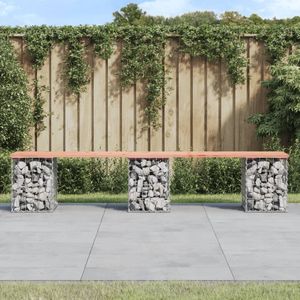 Vidaxl - Gartenbank aus Gabionen 203x31x42 cm Massivholz Douglasie