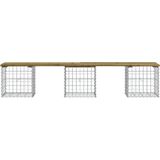 Gartenbank aus Gabionen 203x44x42 cm Kiefernholz Imprägniert vidaXL