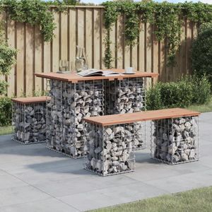 vidaXL - Tuinbank - Schanskorfontwerp - Massief Grenenhout - 100x70x72 cm