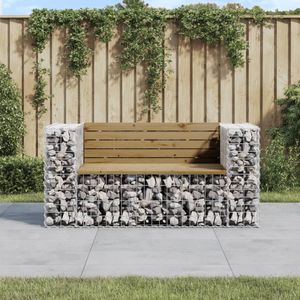 Vidaxl - Gartenbank aus Gabionen 143x71x65,5 cm Kiefernholz Imprägniert