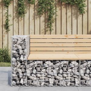 vidaXL - Tuinbank - Schanskorfontwerp - Massief Grenenhout - Stevige Basis