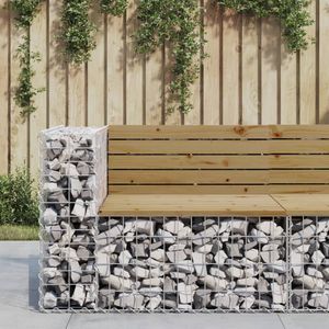 Vidaxl - Gartenbank aus Gabionen 92x71x65,5 cm Kiefernholz Imprägniert