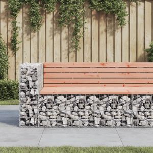 Vidaxl - Gartenbank aus Gabionen 122x71x65,5 cm Massivholz Douglasie