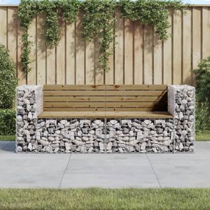 vidaXL - Tuinbank - schanskorfontwerp - 184x71x65,5 - cm - geïmpregneerd - hout