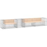 vidaXL - Tuinbank - Massief Grenenhout - Schanskorf - Stevige Basis