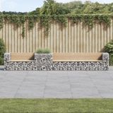 vidaXL - Tuinbank - Massief Grenenhout - Schanskorf - Stevige Basis