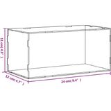 vidaXL - Vitrine - Transparant - Acryl - 24x12x11 cm