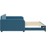 Tagesbett Ausziehbar Blau 100x200 cm Samt vidaXL