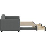 Vidaxl - Tagesbett Ausziehbar mit Schubladen Dunkelgrau 80x200 cm Stoff