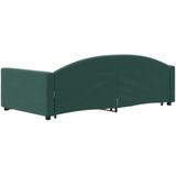 Tagesbett Ausziehbar Dunkelgrün 100x200 cm Samt vidaXL