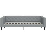 vidaXL - Slaapbank - met - onderschuifbed - 80x200 - cm - stof - lichtgrijs