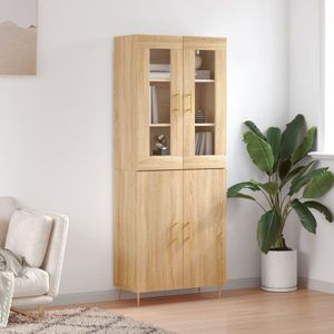 vidaXL Highboard Sonoma-Eiche 69,5x34x180 cm Holzwerkstoff