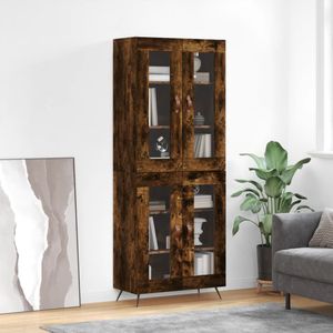 vidaXL Highboard Räuchereiche 69,5x34x180 cm Holzwerkstoff
