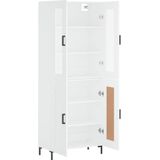 vidaXL Highboard Weiß 69,5x34x180 cm Holzwerkstoff