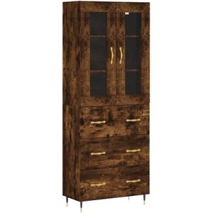 Vidaxl - Highboard Räuchereiche 69,5x34x180 cm Holzwerkstoff