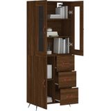 Vidaxl - Highboard Braun Eichen-Optik 69,5x34x180 cm Holzwerkstoff