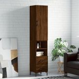Vidaxl - Highboard Braun Eichen-Optik 34,5x34x180 cm Holzwerkstoff