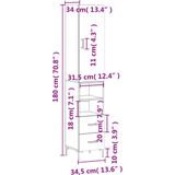 Vidaxl - Highboard Braun Eichen-Optik 34,5x34x180 cm Holzwerkstoff