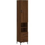 Vidaxl - Highboard Braun Eichen-Optik 34,5x34x180 cm Holzwerkstoff