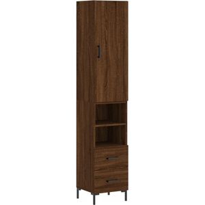 Vidaxl - Highboard Braun Eichen-Optik 34,5x34x180 cm Holzwerkstoff