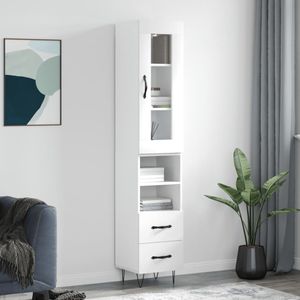 Highboard Weiß 34,5x34x180 cm Holzwerkstoff Vidaxl