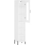 vidaXL Hoge kast 34,5x34x180 cm bewerkt hout wit