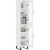 vidaXL Hoge kast 34,5x34x180 cm bewerkt hout wit