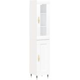 vidaXL Hoge kast 34,5x34x180 cm bewerkt hout wit