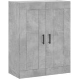 vidaXL Highboard Betongrau 69,5x34x180 cm Holzwerkstoff