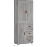 vidaXL-Hoge-kast-69,5x34x180-cm-bewerkt-hout-grijs-sonoma-eikenkleurig