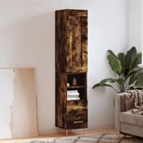 Vidaxl - Highboard Räuchereiche 34,5x34x180 cm Holzwerkstoff