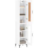 Vidaxl - Highboard Hochglanz-Weiß 34,5x34x180 cm Holzwerkstoff