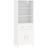 Highboard Weiß 69,5x34x180 cm Holzwerkstoff Vidaxl
