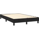 vidaXL - Boxspring - met - matras - fluweel - zwartx200 - cm