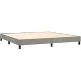 Vidaxl - Boxspringbett mit Matratze Hellgrau 200x200 cm Samt