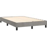Vidaxl - Boxspringbett mit Matratze Hellgrau 120x200 cm Samt