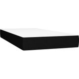 vidaXL Boxspringbett mit Matratze Schwarz 90x200 cm Stoff