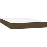 Boxspringbett mit Matratze Dunkelbraun 120x200 cm Stoff vidaXL