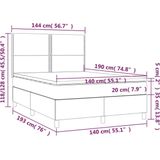 vidaXL Boxspring met matras kunstleer wit 140x190 cm