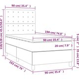 vidaXL Boxspring met matras kunstleer zwart 90x190 cm